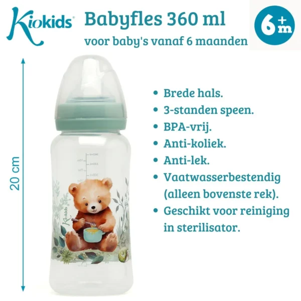 babyfles met 3-standen speen