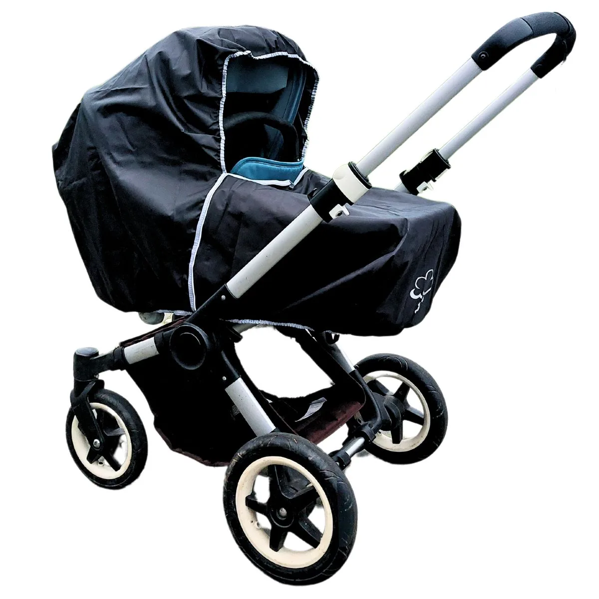 regenhoes kinderwagen universeel zwart